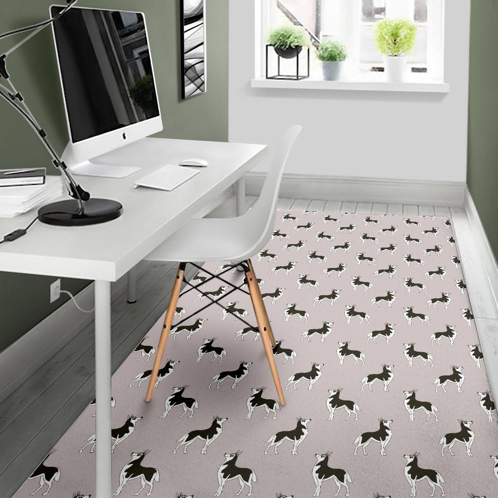 Siberian Husky Pattern Background Area Rug
