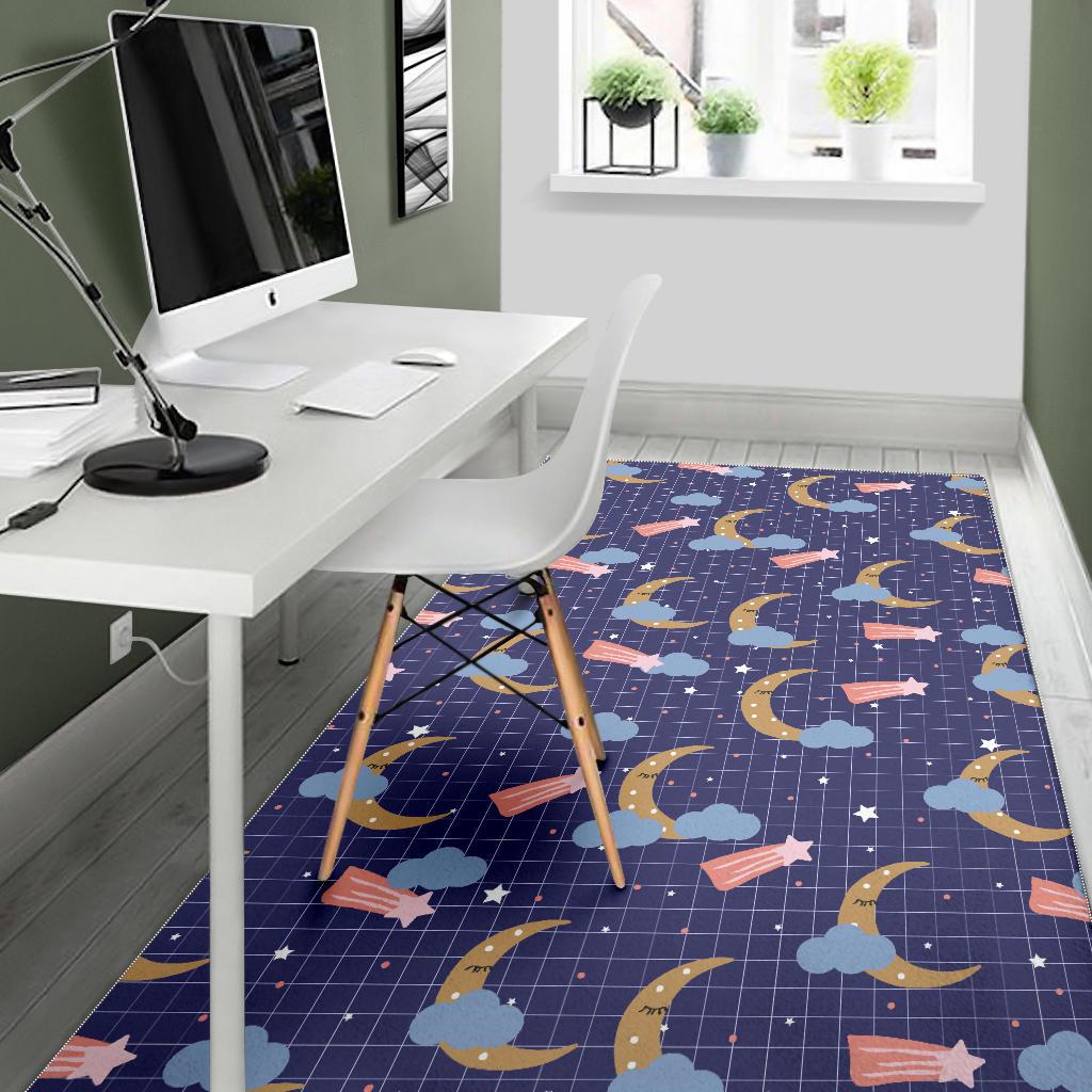 Moon Star Could Pattern Area Rug