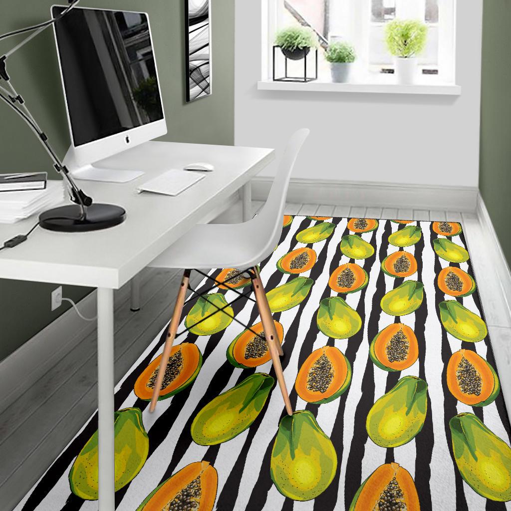 Papaya Pattern Print Design PP01 Area Rugs