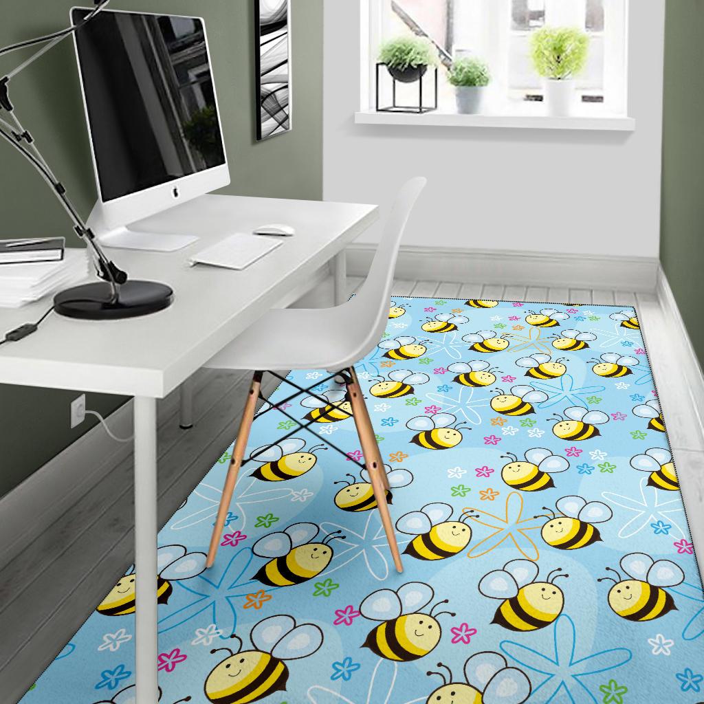 Bee Pattern Print Design BEE03 Area Rugs