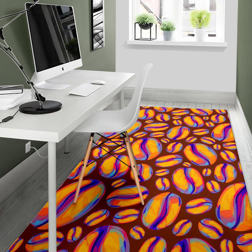 Coffee Bean Pattern Background Area Rug