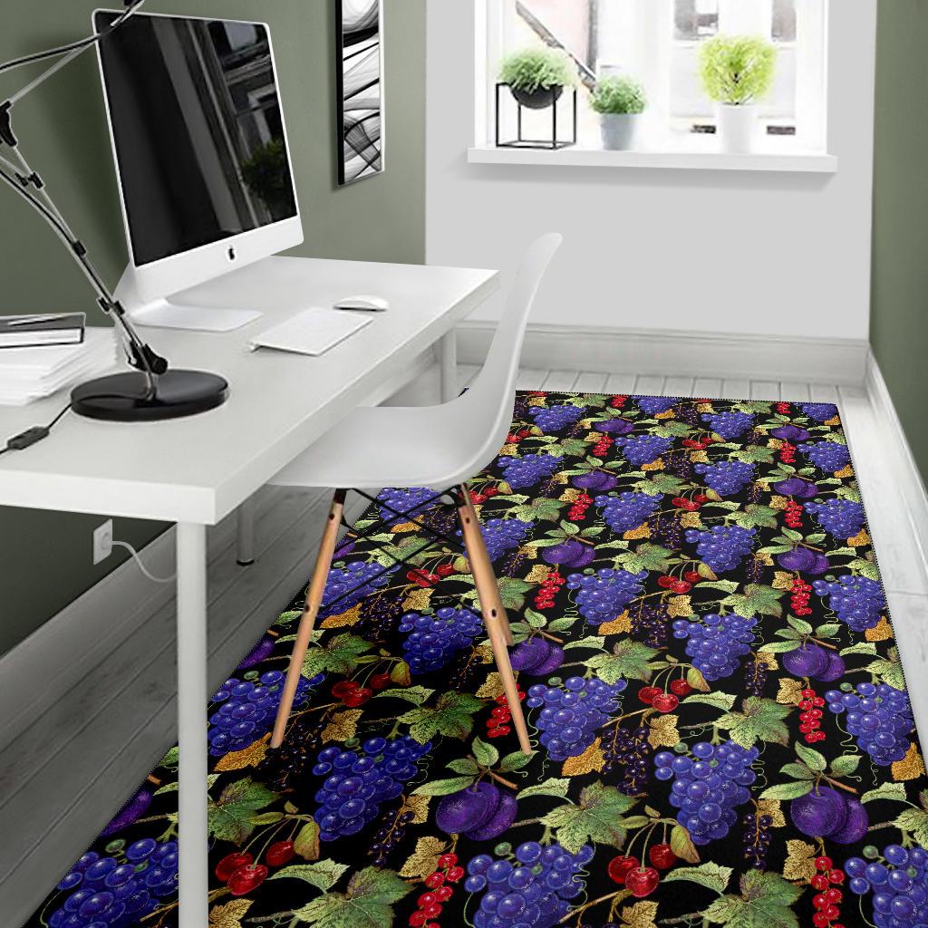 Grape Pattern Print Design GP05 Area Rugs