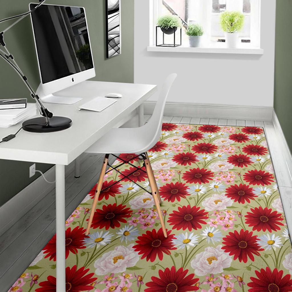 Gerberas Pattern Print Design GB07 Area Rugs