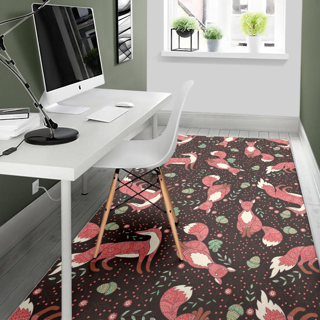 Fox Tribal Nut Pattern Area Rug