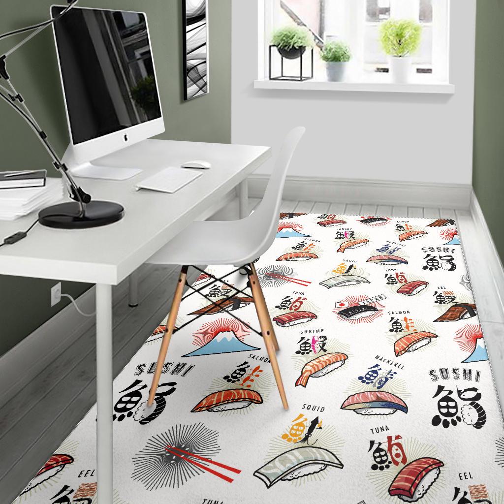 Sushi Japanese Pattern Area Rug