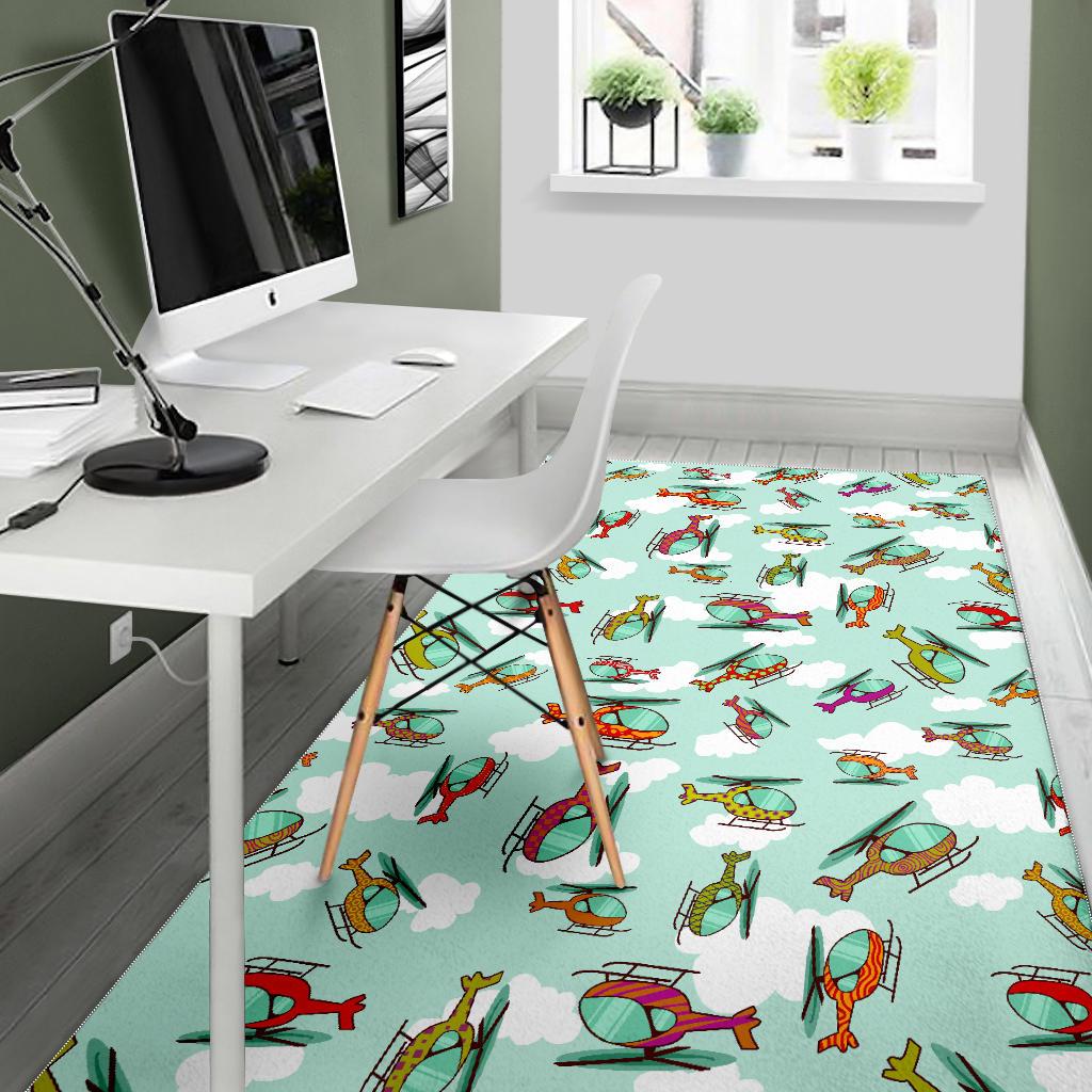 Helicopter design pattern Area Rug