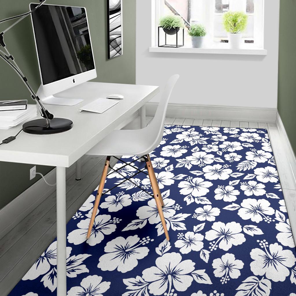 Hibiscus Pattern Print Design HB012 Area Rugs