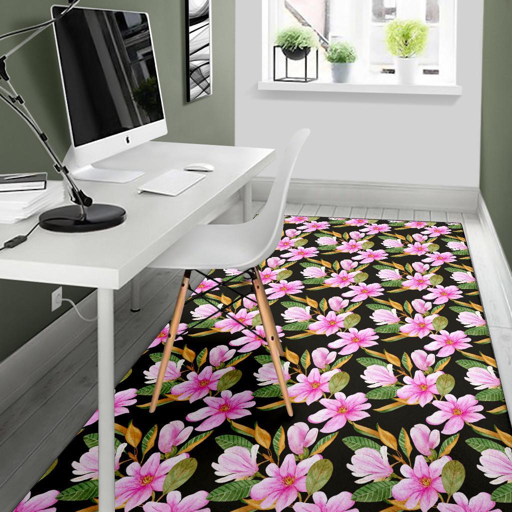 Magnolia Pattern Print Design MAG08 Area Rugs
