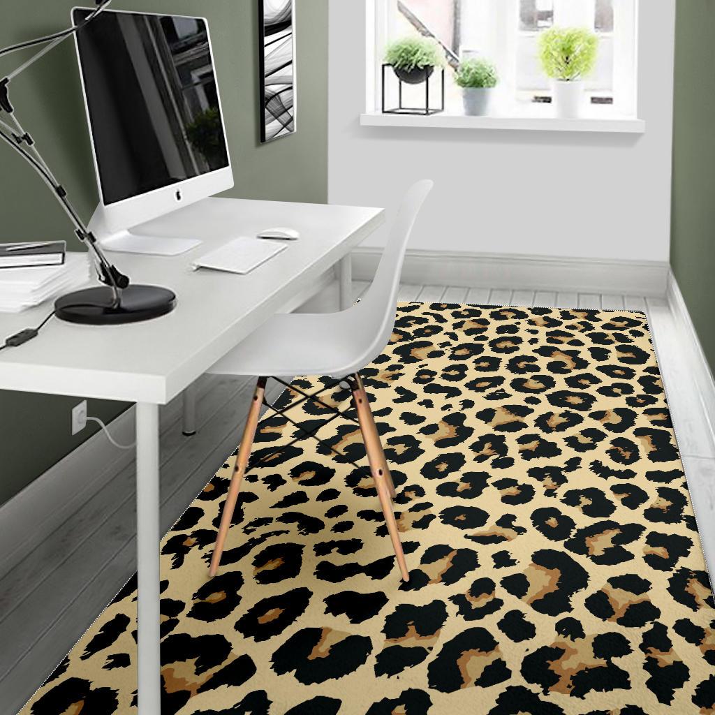 Leopard print design pattern Area Rug