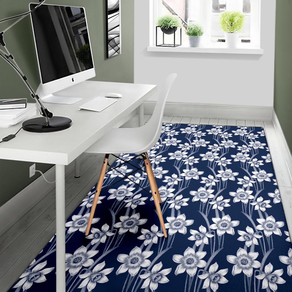 Daffodils Pattern Print Design DF09 Area Rugs
