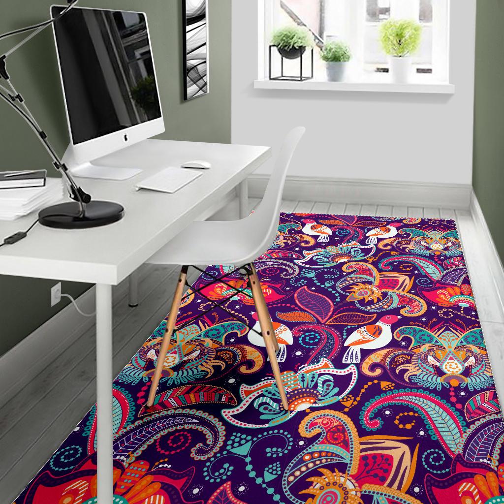 Indian Pattern Background Area Rug