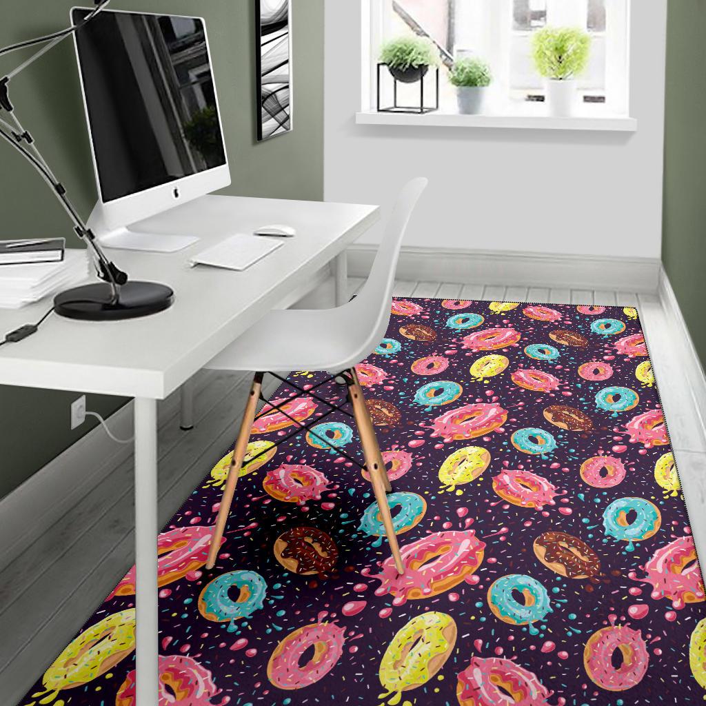 Donut Pattern Print Design DN03 Area Rugs