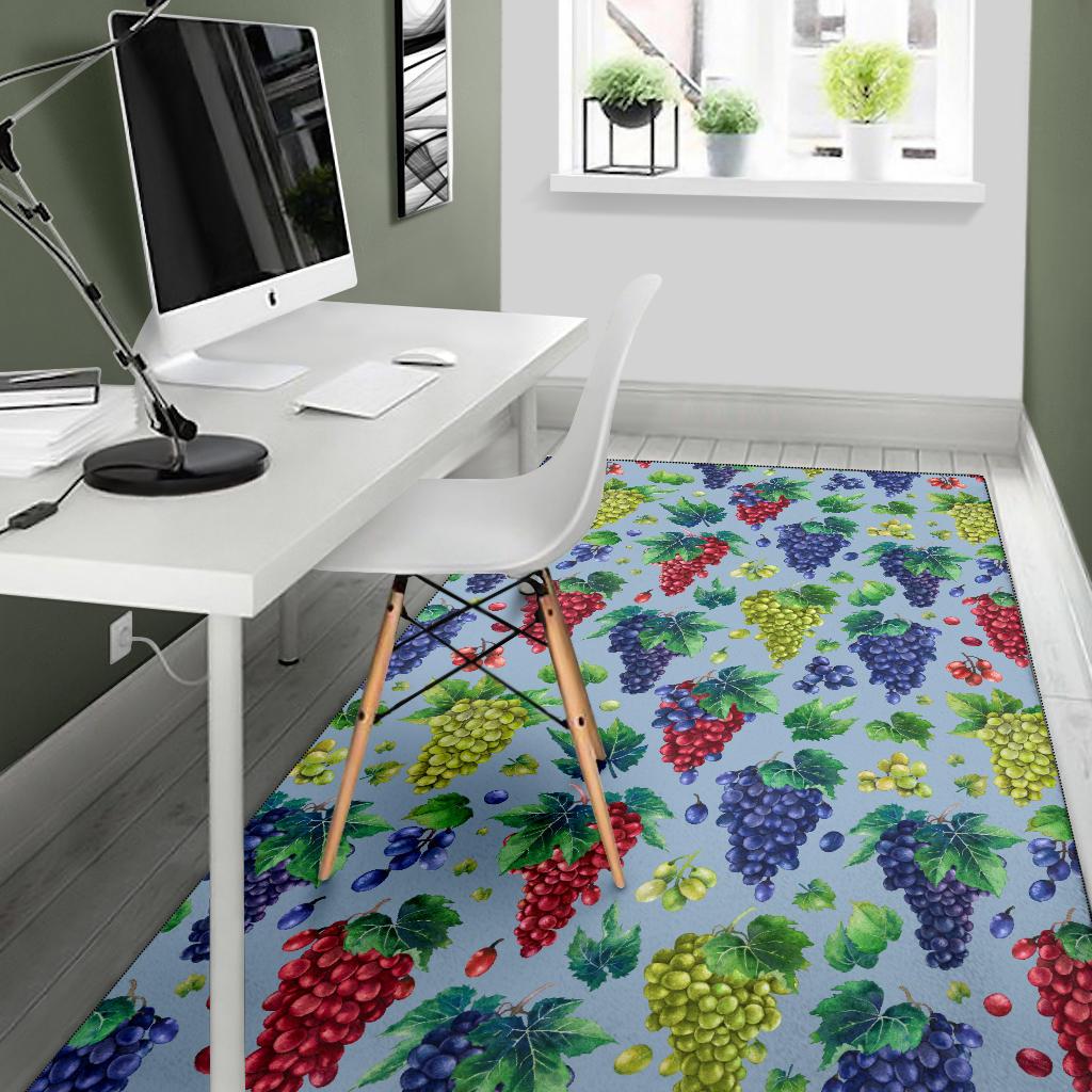 Grape Pattern Print Design GP06 Area Rugs