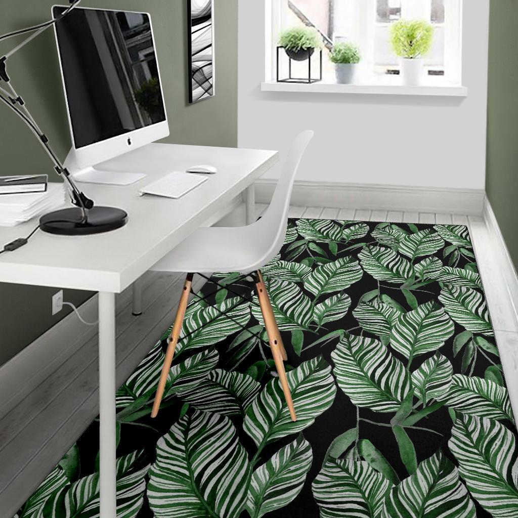 Palm Leaves Pattern Print Design PL09 Area Rugs