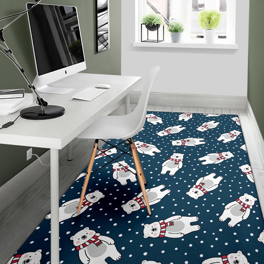 Polar Bear Pattern Print Design PB05 Area Rugs