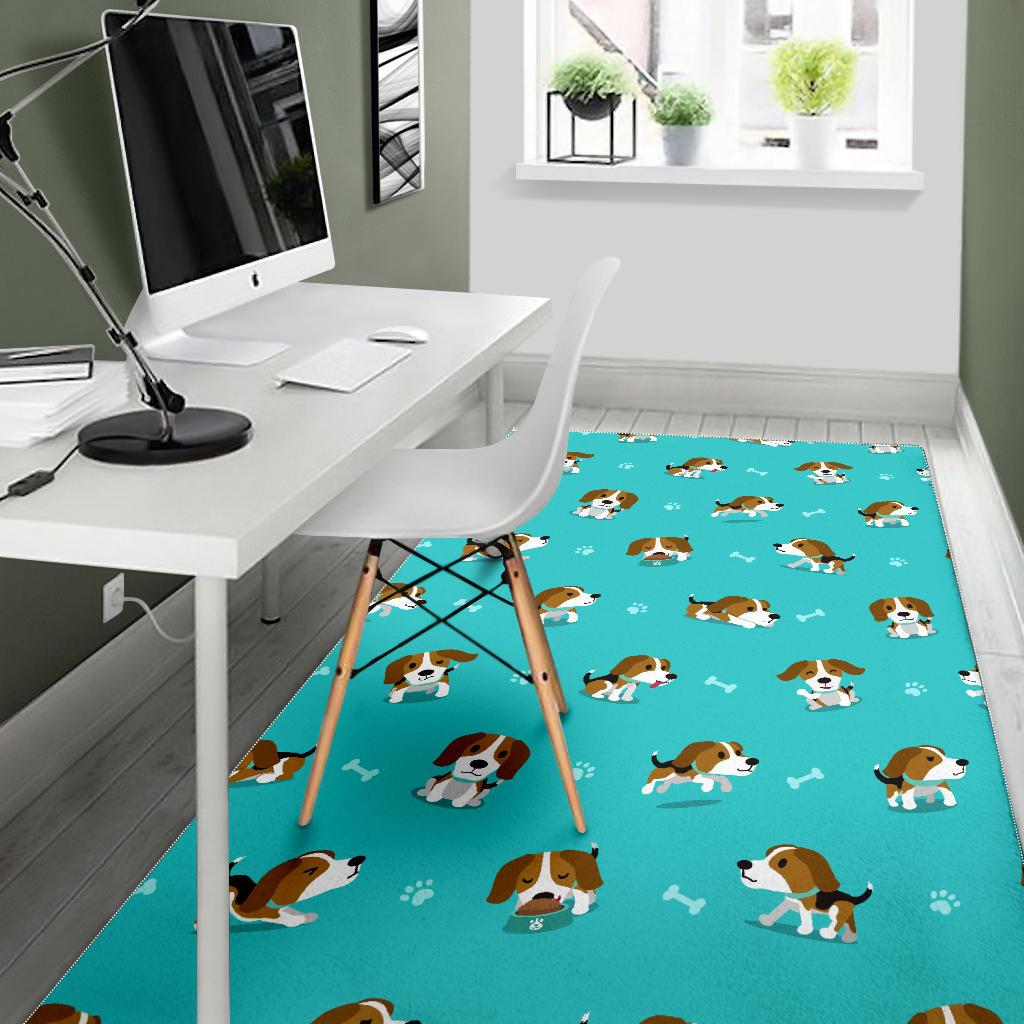 Cute Beagle Pattern Area Rug