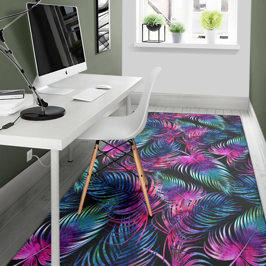 Palm Leaves Pattern Print Design PL010 Area Rugs