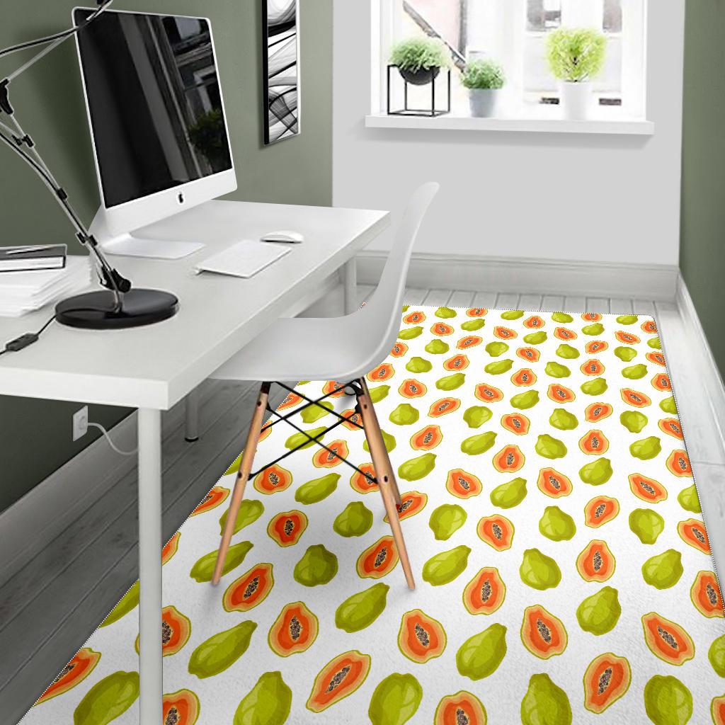 Papaya Pattern Theme Area Rug