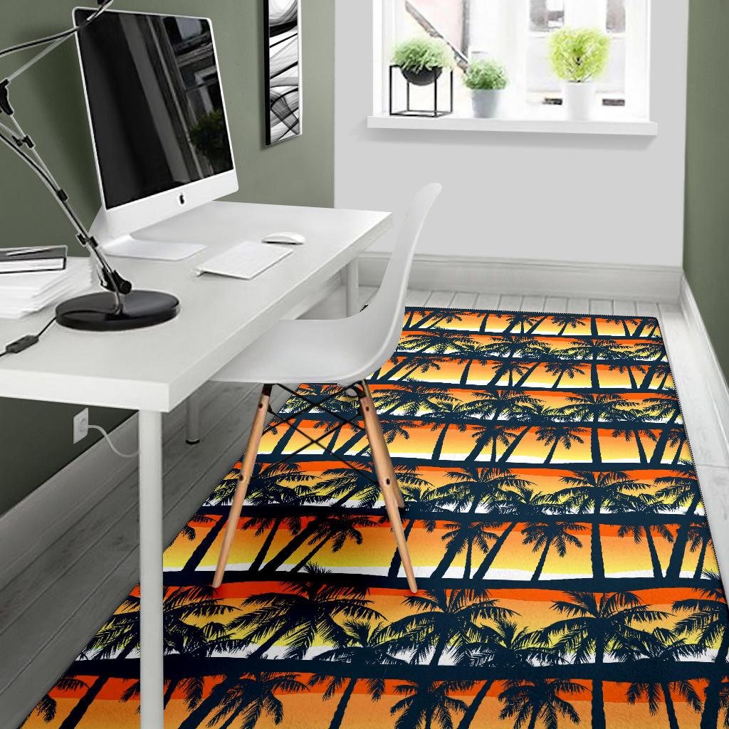 Palm Tree Pattern Print Design PT011 Area Rugs