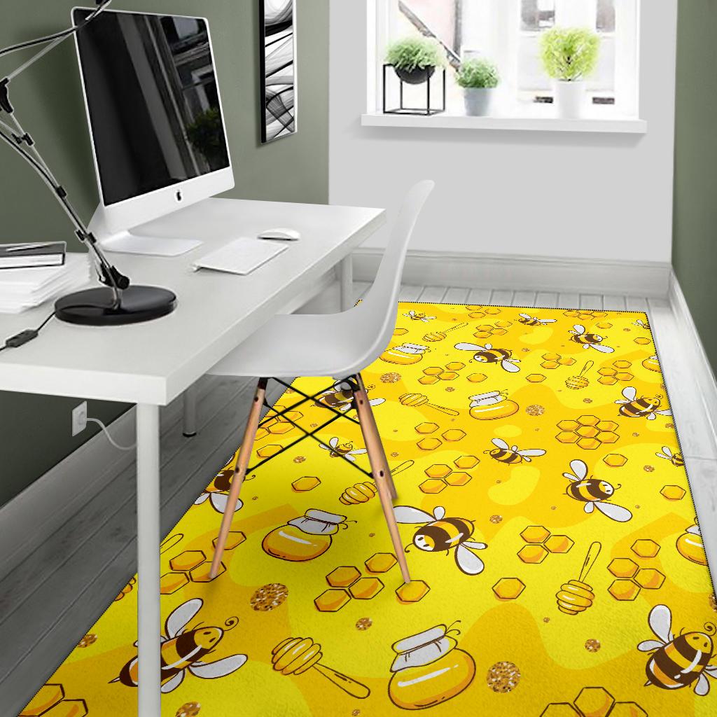 Bee Pattern Print Design BEE01 Area Rugs
