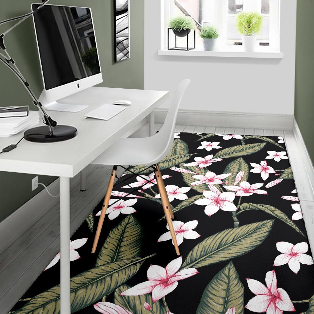 Plumeria Pattern Print Design PM021 Area Rugs