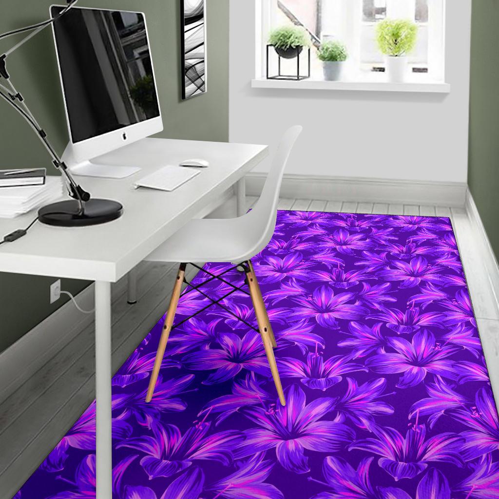 Amaryllis Pattern Print Design AL03 Area Rugs