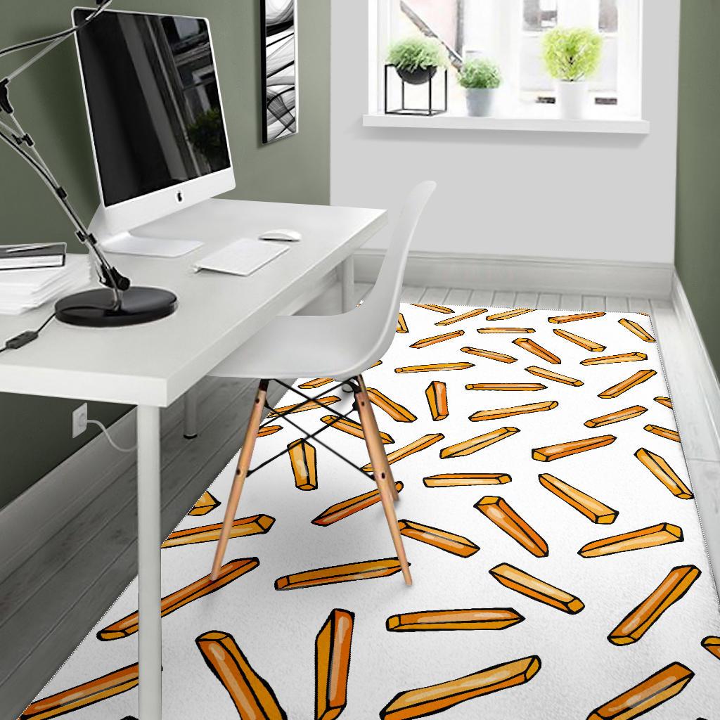 French fries potato pattern Area Rug