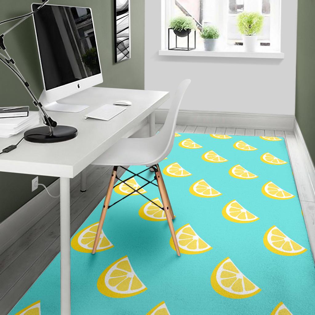 Lemon Theme Pattern Area Rug