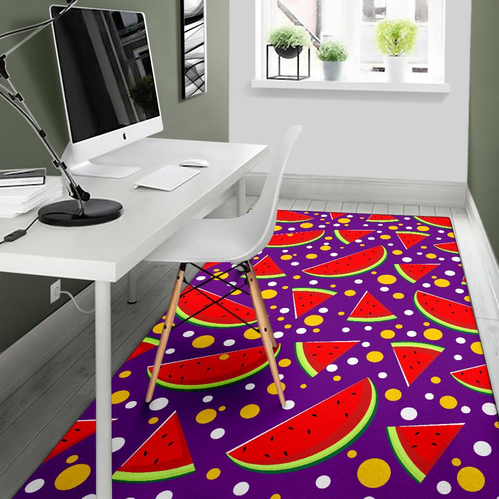 Watermelon Pattern Print Design WM010 Area Rugs