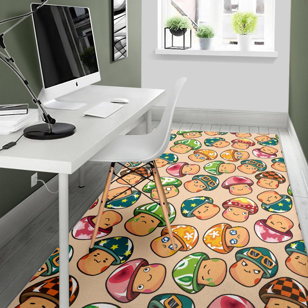 Mushroom Pattern Area Rug