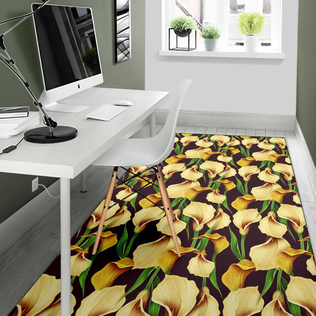 Lily Pattern Print Design LY013 Area Rugs