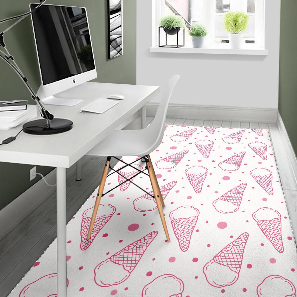 Hand drawn ice cream pattern Area Rug