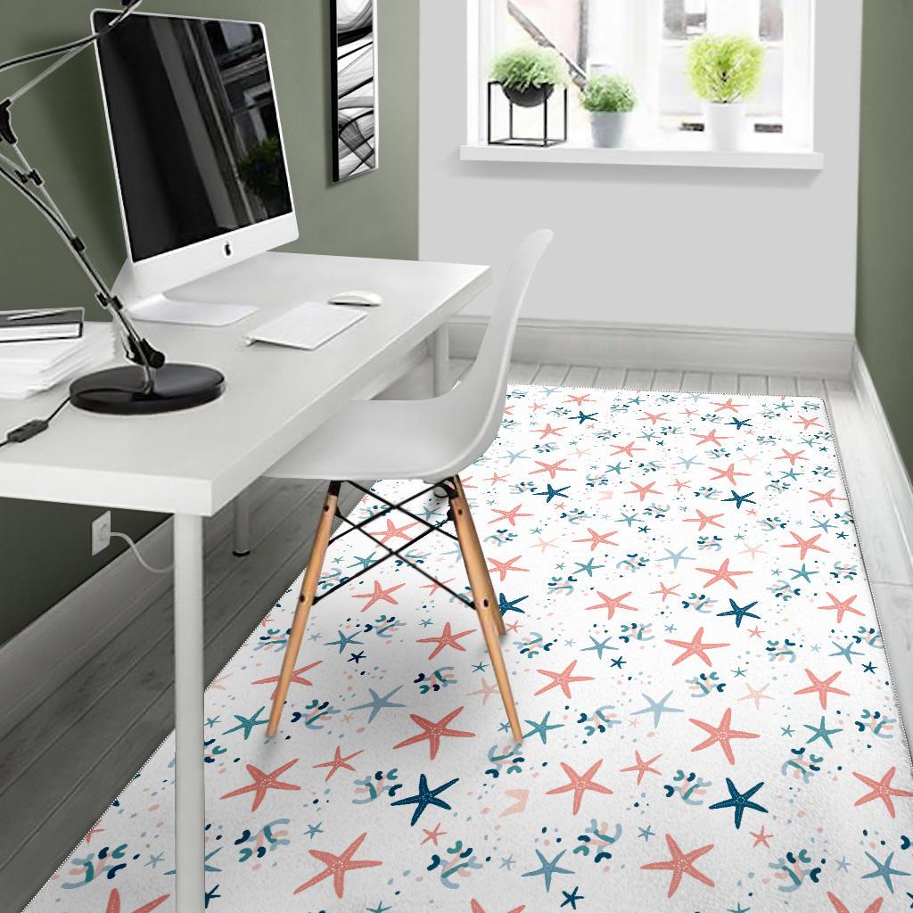 Starfish Pattern Background Area Rug