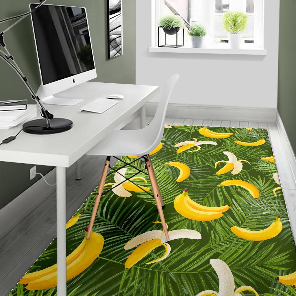 Banana Palm Leaves pattern Area Rug