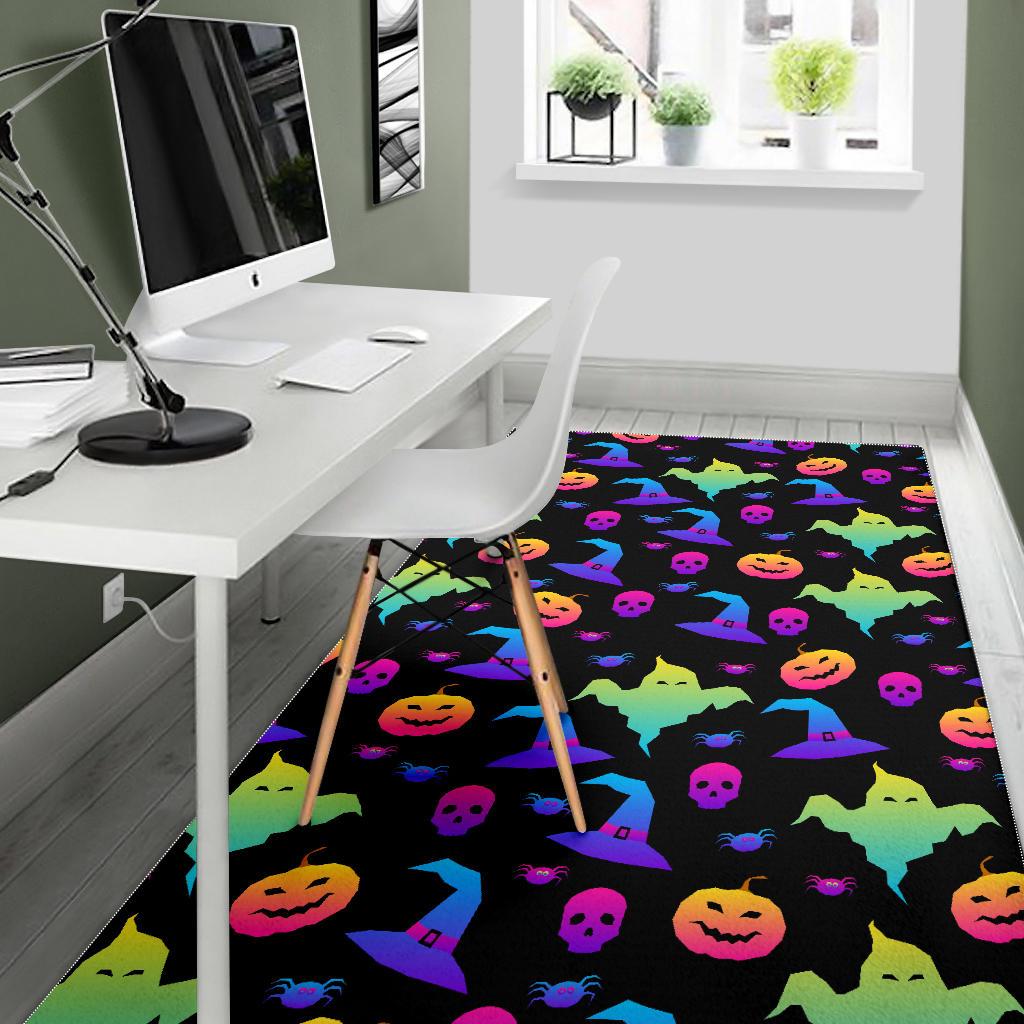 Colorful halloween background Area Rug