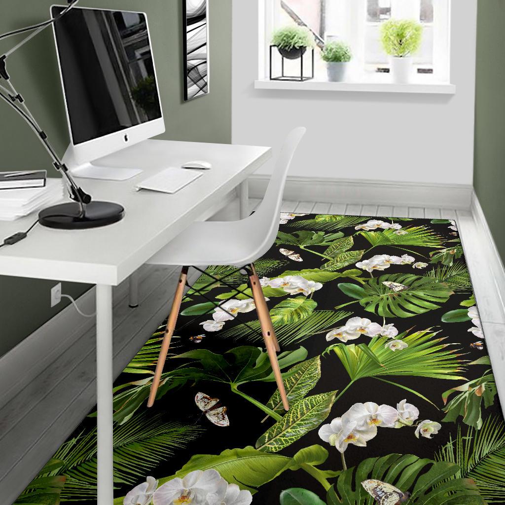 Tropical Flower Pattern Print Design TF026 Area Rugs