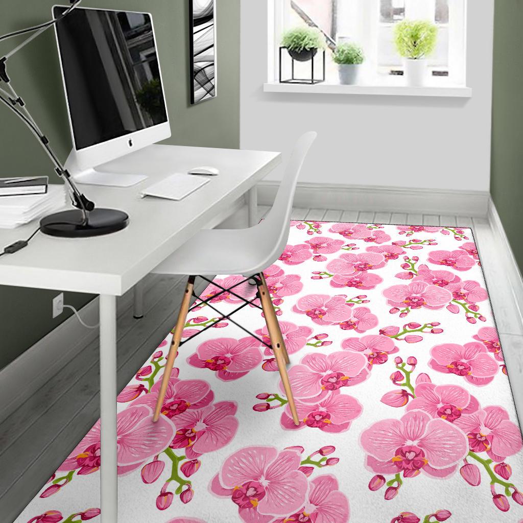 Orchid Pink Pattern Print Design OR07 Area Rugs