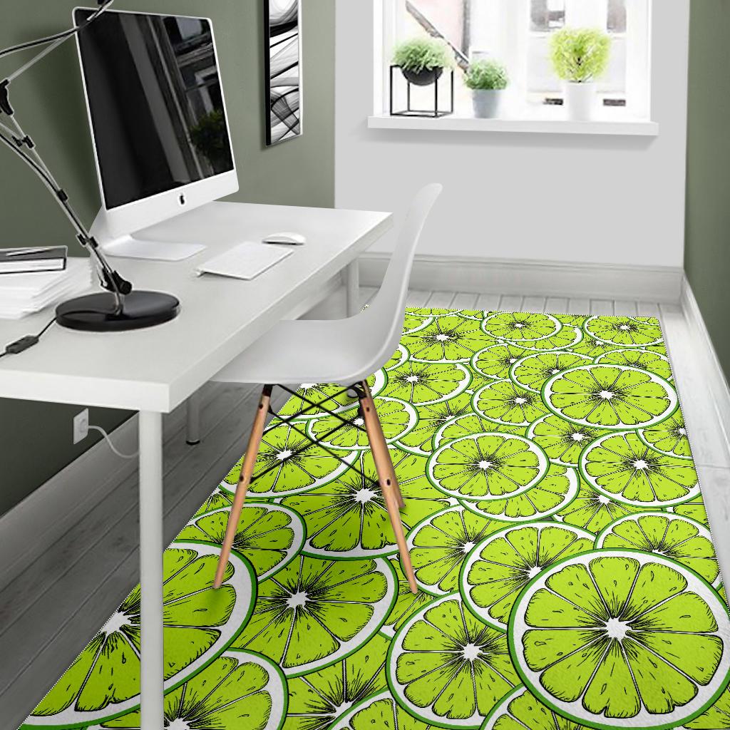 Slices of Lime design pattern Area Rug