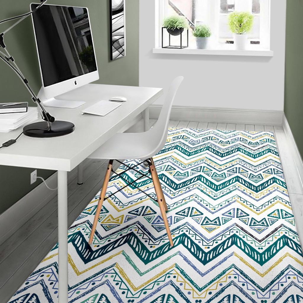 zigzag  chevron paint design pattern Area Rug