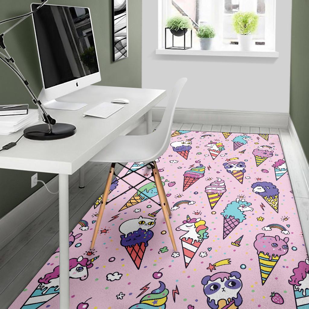 Ice Cream Pattern Print Design IC05 Area Rugs