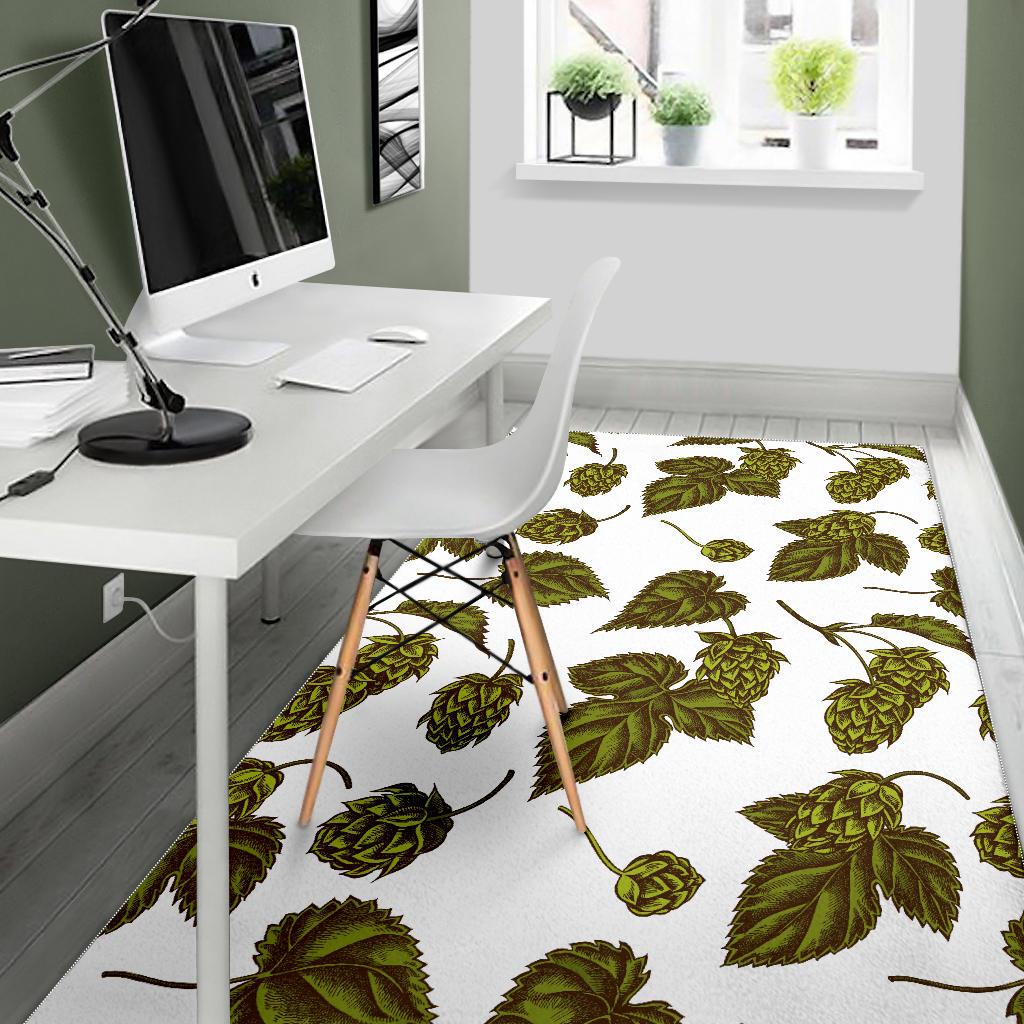 Hop Leaves Pattern Area Rug