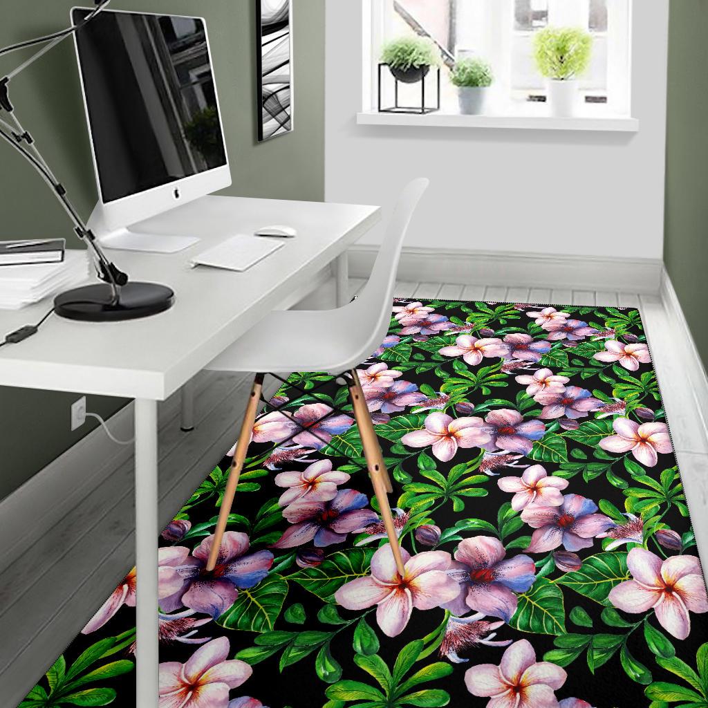 Plumeria Pattern Print Design PM01 Area Rugs
