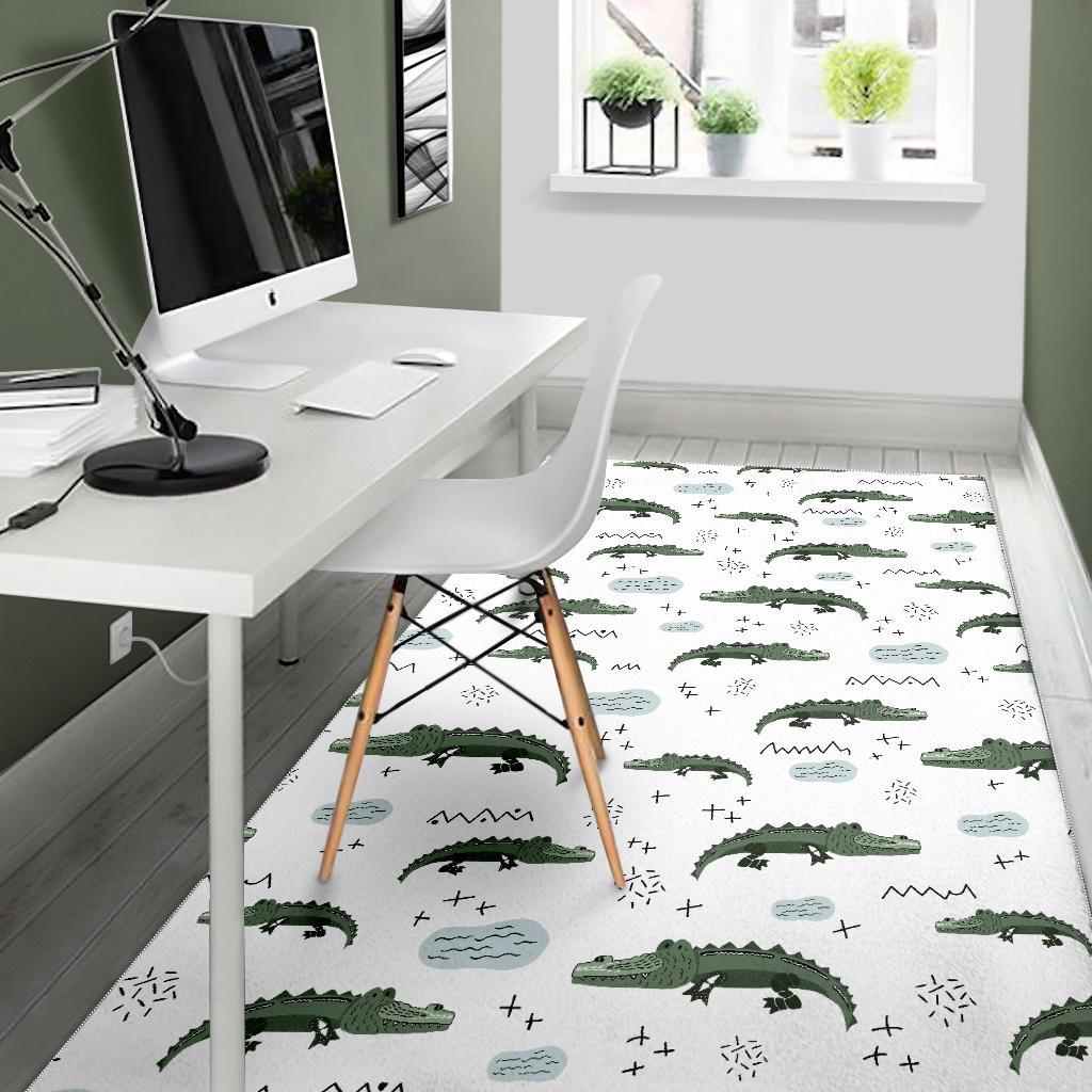 Crocodile Pattern Background Area Rug