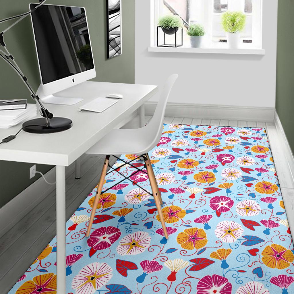 Morning Glory Pattern Print Design MG06 Area Rugs