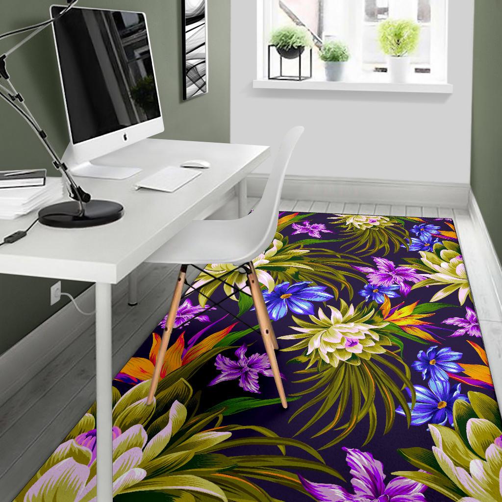 Water Lily Pattern Print Design WL08 Area Rugs