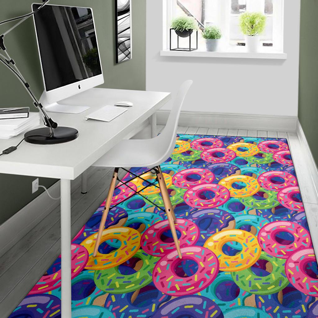 Donut Pattern Print Design DN010 Area Rugs