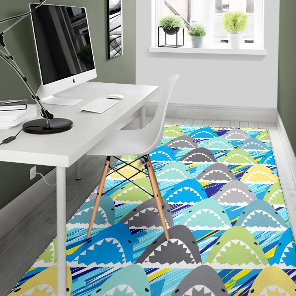 Shark Head Pattern Area Rug