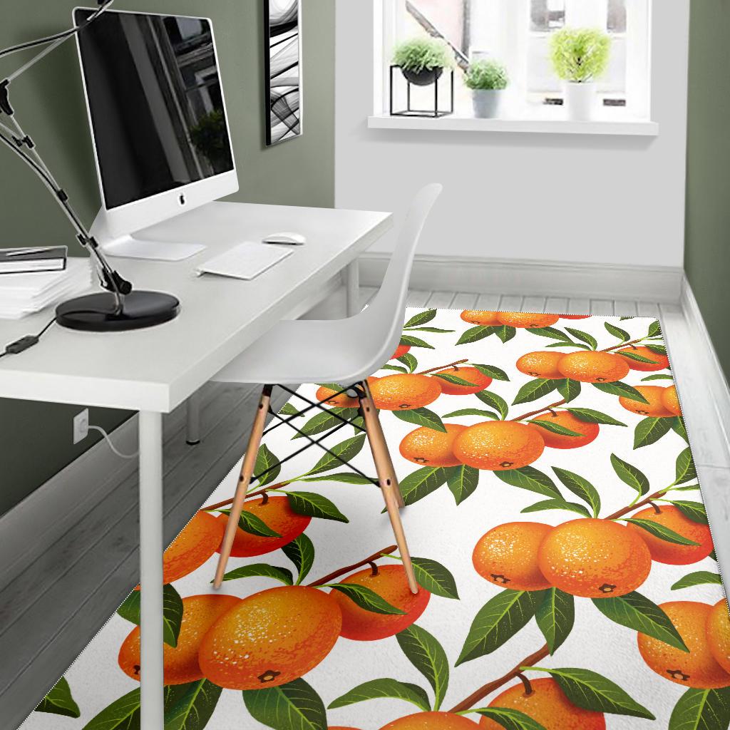 Oranges pattern background Area Rug