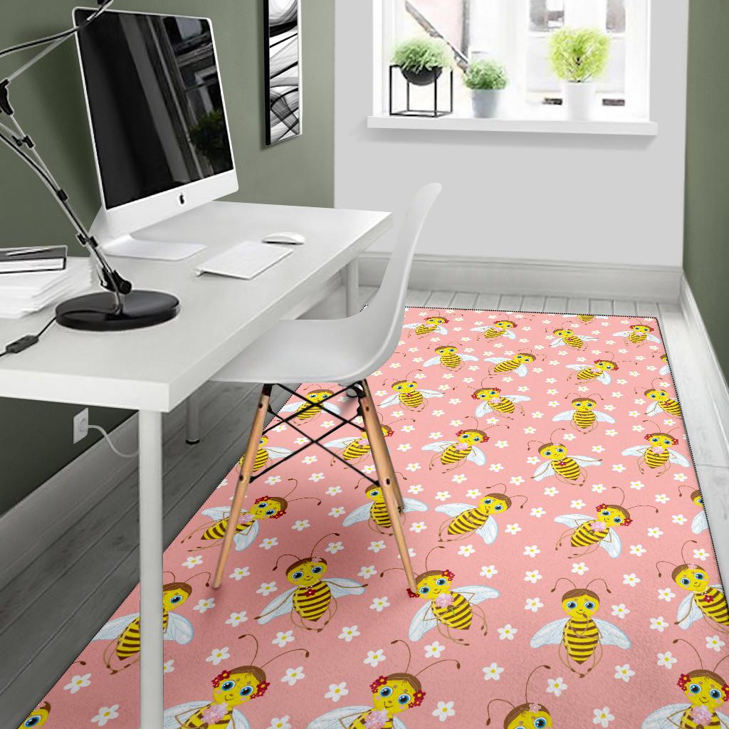 Bee Pattern Print Design BEE07 Area Rugs