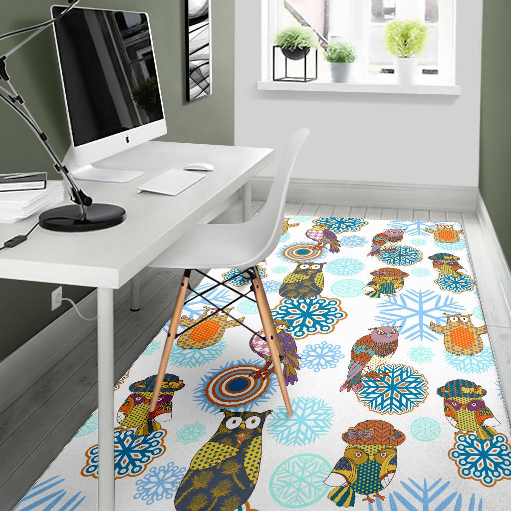 Owl Pattern Area Rug